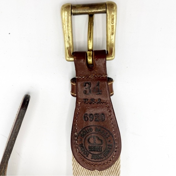 Vintage Dooney & Burke Wool Brass Buckle Belt 6920 Sz 34 main image 5